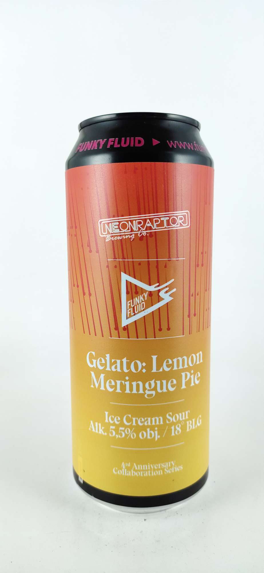Funky Fluid Gelato Lemon Meringue Pie collab Neon Raptor Sour 18°