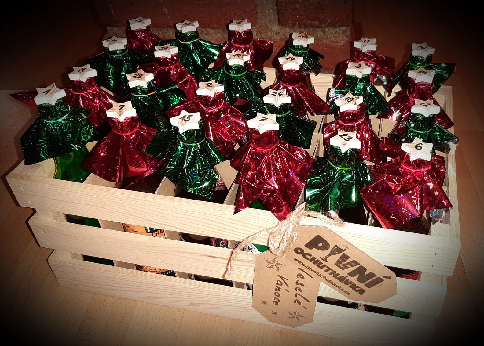 Adventní pivní ochutnávka 2019 dřevěný box