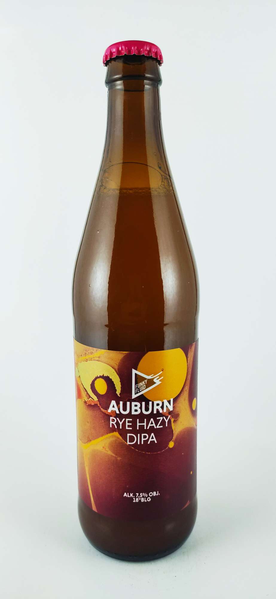Funky Fluid Auburn Rye Hazy Double IPA dry hopped 18°