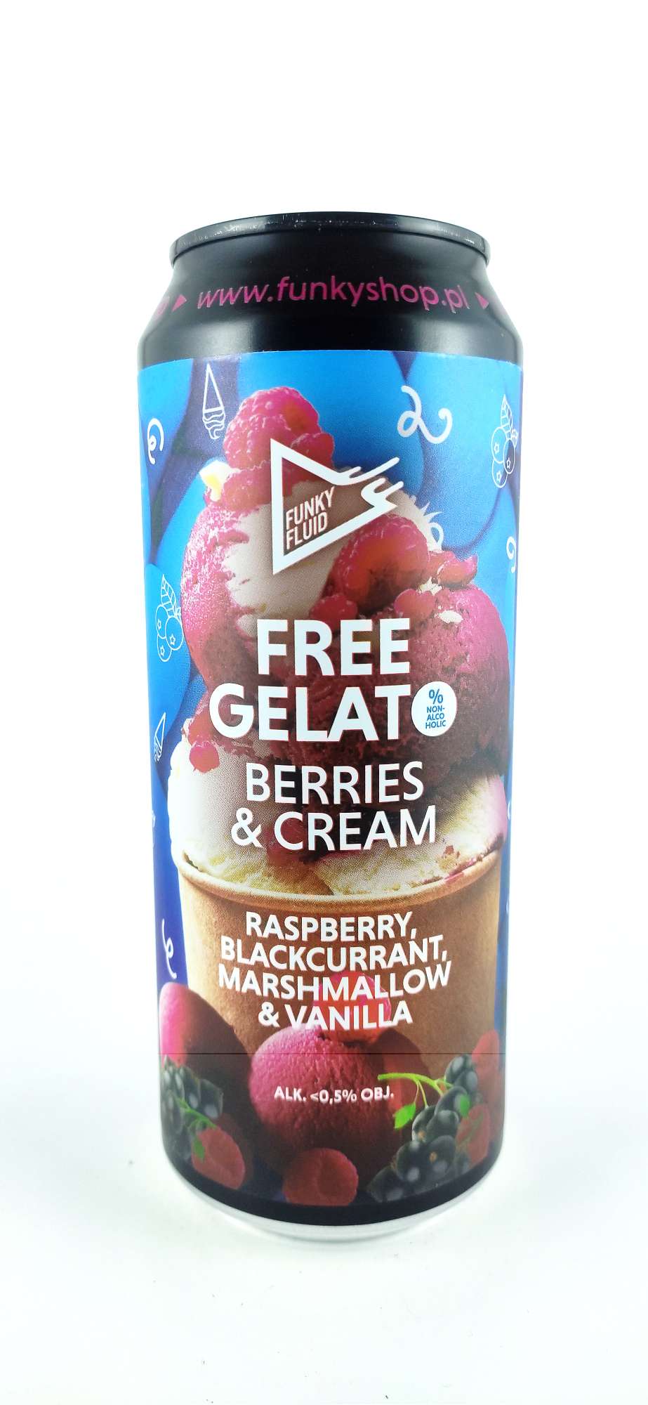 Funky Fluid Free Gelato Berries & Cream 