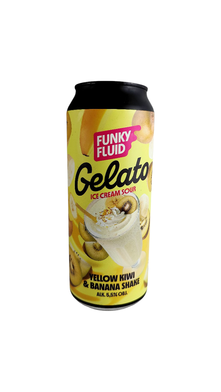 Funky Fluid Gelato: Yellow Kiwi & Banana Shake Sour 18°